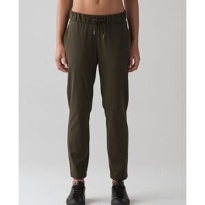Lululemon On The Fly Pant 28" Full On Luxtreme Dark Olive Green W5ALWS Size 6